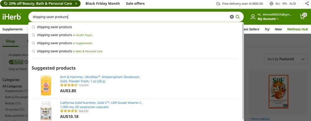 iHerb Australia delivery options and free shipping threshold explained